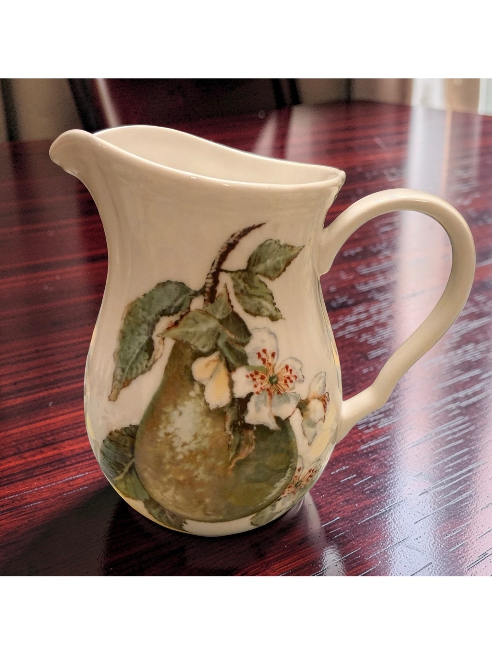Lenox Spring Harvest Creamer 5” Pear Floral 14 Oz Discontinued 2008-2009
